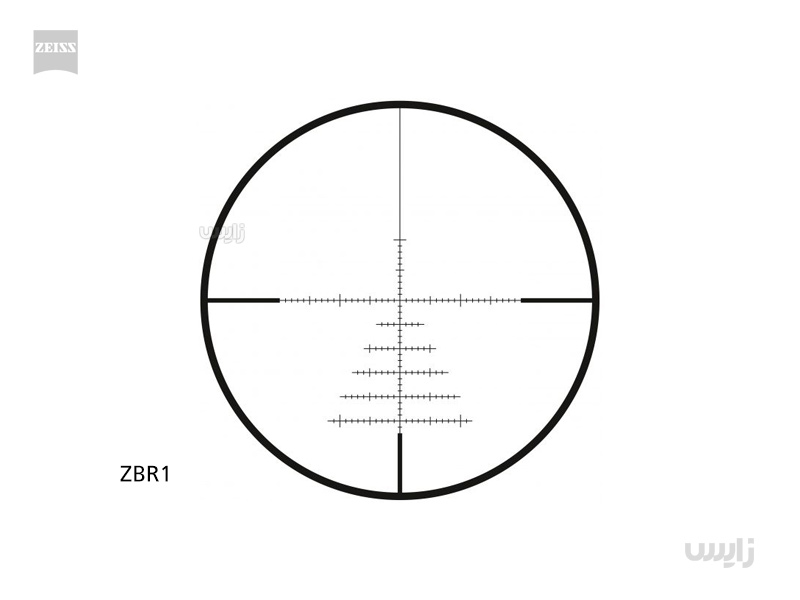 دوربین روی سلاح زایس کانکوئست V4 مدل 44×12-3 با رتیکل بالستیک ZBR-1