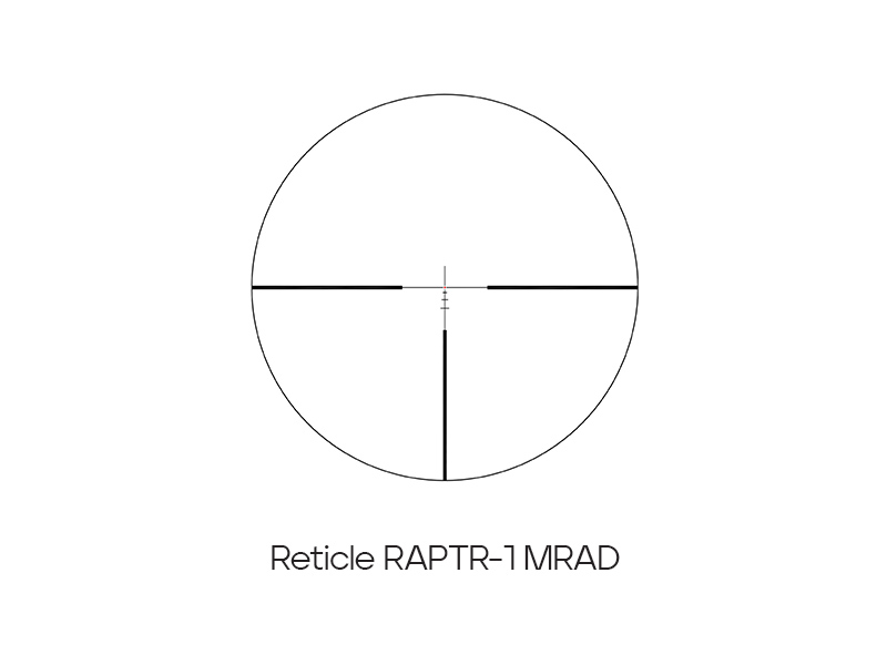 دوربین روی سلاح المنت هلیکس اچ دی 2 تا 16 در 50 با رتیکل RAPTR-1 واحد کلیک میل رادیان و SFP