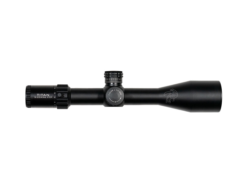 دوربین روی سلاح المنت تایتان 5 تا 25 در 56 با رتیکل APR-2D واحد کلیک موآ و FFP