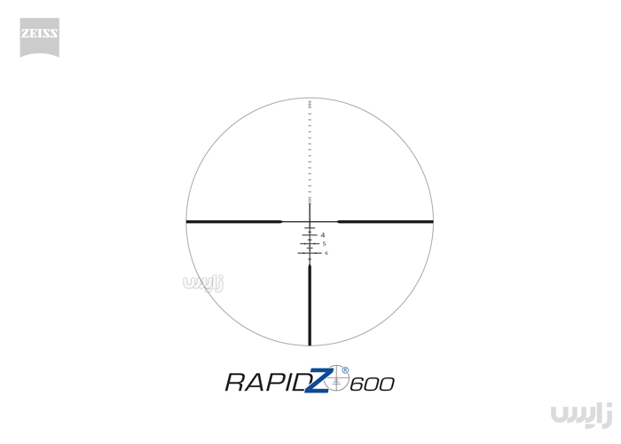 دوربین روی سلاح زایس کانکوئست HD5 مدل 42×10-2 با رتیکل بالستیکی Rapid-Z600