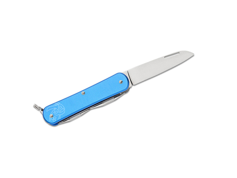 چاقو چند کاره جیبی 4 تیغه با اره فاکس ولپیس آبی FX-VP130-S4 SB