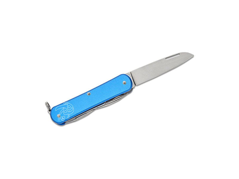 چاقو چند کاره جیبی 4 تیغه با قیچی فاکس ولپیس آبی FX-VP130-F4 SB