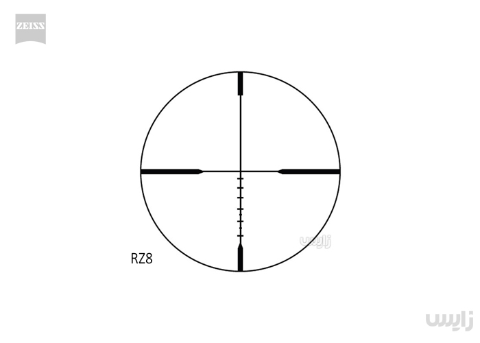 دوربین روی سلاح زایس ترا مدل 42×12-4 با رتیکل بالستیکی RZ8