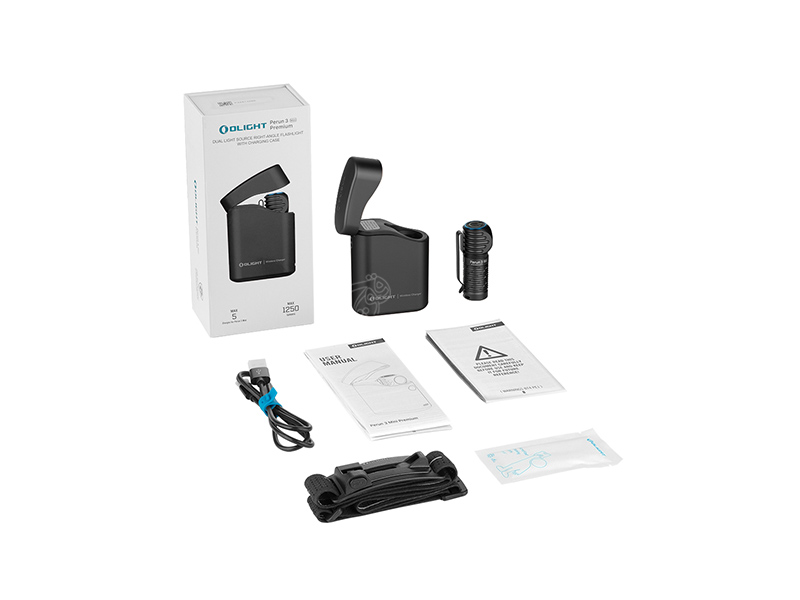 چراغ پیشانی اولایت پران 3 پریموم ادیشن با کیس شارژر و نور سفید و قرمز