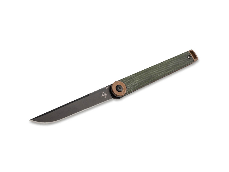 چاقو شکاری بوکر پلاس کایزن گرین کانواس دسته میکارتا 01BO391