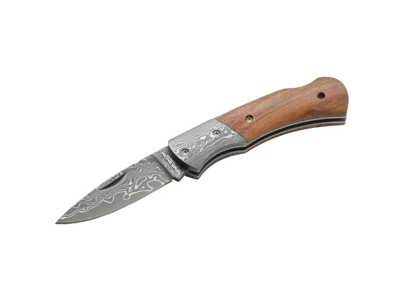 چاقو بوکر مگنوم تیغه دمشقی داماس میسترس 01MB171DAM