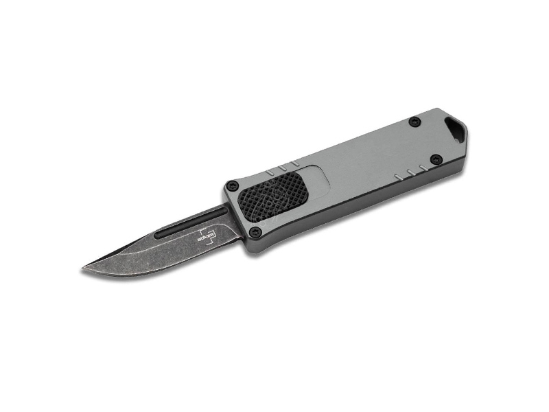 چاقو اتوماتیک بوکر پلاس یواس‌بی او‌تی‌اف دو خاکستری 06EX268