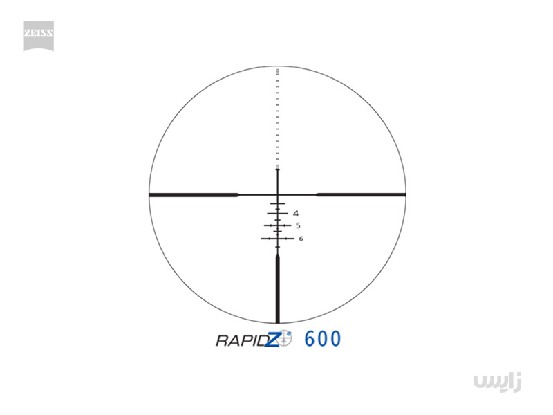 دوربین روی سلاح زایس کانکوئستHD5 مدل 42×15-3 با رتیکل بالستیکی RZ600