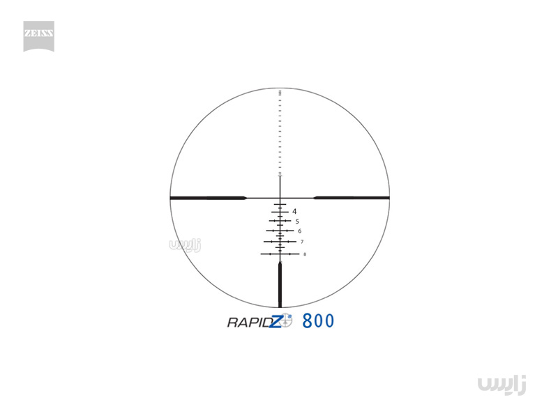 دوربین روی سلاح زایس کانکوئست HD5 مدل 50×25-5 با رتیکل بالستیکی RZ800