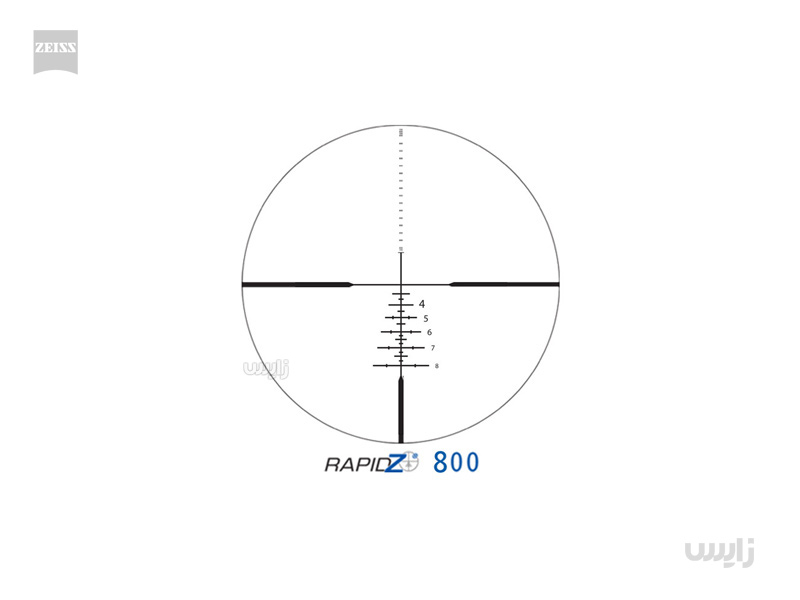 دوربین روی سلاح زایس کانکوئست HD5 مدل 50×15-3 با رتیکل بالستیکی RZ800