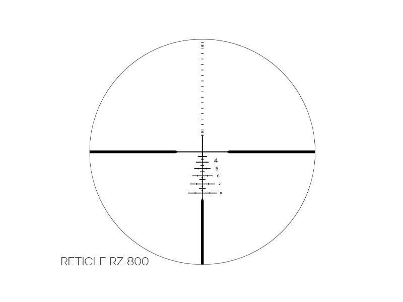 دوربین روی سلاح زایس ویکتوری HT مدل 56×12-3 با رتیکل بالستیکی RZ800 و سیستم کلیک خور ASV+