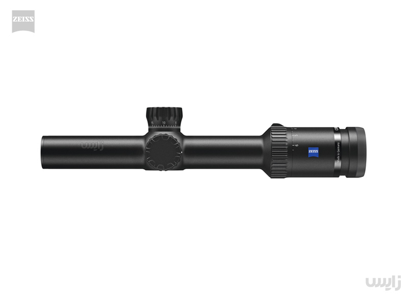 دوربین روی سلاح زایس کانکوئست V6 مدل 24×6-1.1 با رتیکل بالستیکی ZMOA و سیستم کلیک خور ASV